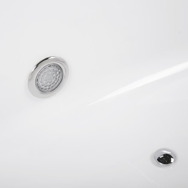 Volně stojící vířivka s LED osvětlením ANTIGUA 168 x 80 cm Bílá