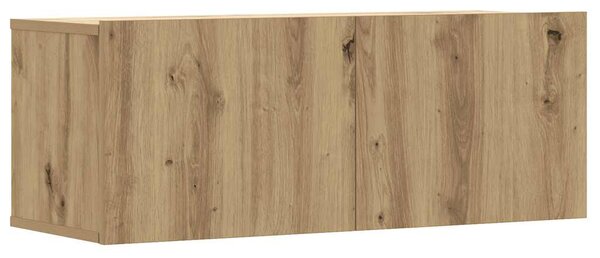Sada 8 kusů nástěnné TV skříňka dub artisan kompozitní dřevo 3329010