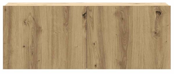 Sada 8 kusů nástěnné TV skříňka dub artisan kompozitní dřevo 3329010