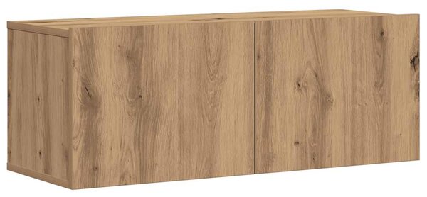 Sada 7 kusů nástěnné TV skříňka dub artisan kompozitní dřevo 3329020