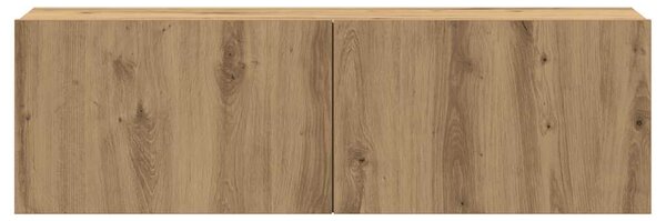 Sada 7 kusů nástěnné TV skříňka dub artisan kompozitní dřevo 3329016