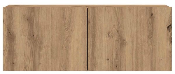 Sada 7 kusů nástěnné TV skříňka dub artisan kompozitní dřevo 3329020