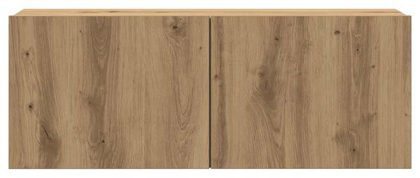 Sada 7 kusů nástěnné TV skříňka dub artisan kompozitní dřevo 3329014