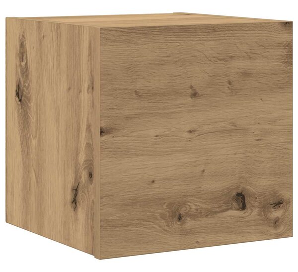 Sada 7 kusů nástěnné TV skříňka dub artisan kompozitní dřevo 3329016