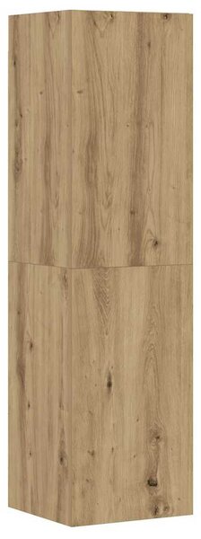 Sada 8 kusů nástěnné TV skříňka dub artisan kompozitní dřevo 3329012