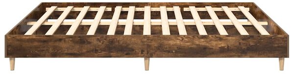 Rám postele bez matrace kouřový dub 160x200cm kompozitní dřevo 3329034