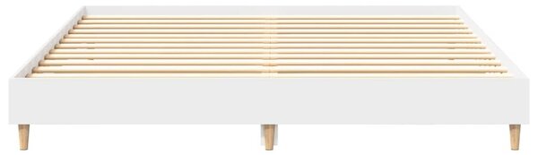 Rám postele bez matrace bílý 160x200cm Dřevěné konstrukce 3329030
