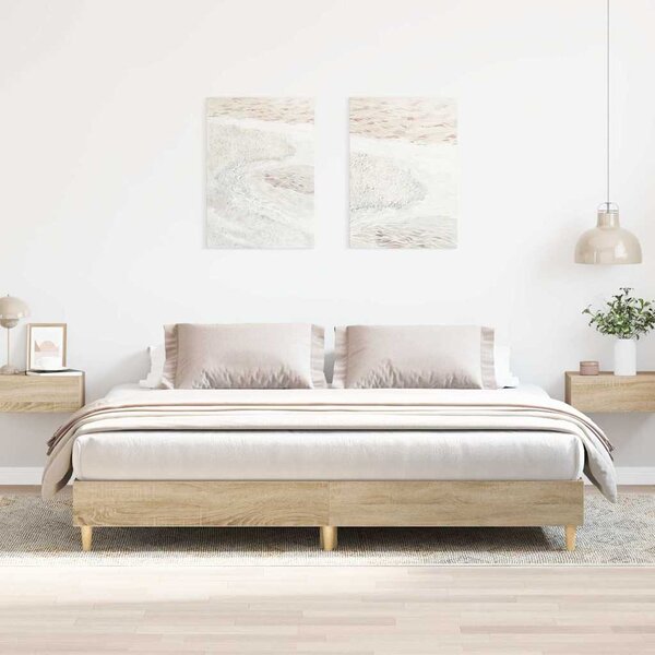 Rám postele bez matrace dub sonoma 160x200 cm kompozitní dřevo 3329032