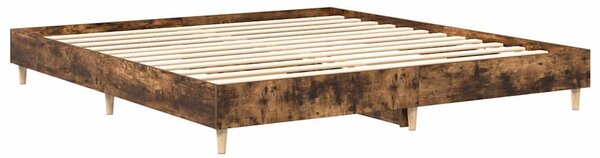 Rám postele bez matrace kouřový dub 160x200cm kompozitní dřevo 3329034