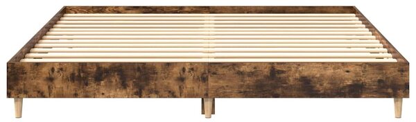 Rám postele bez matrace kouřový dub 160x200cm kompozitní dřevo 3329034