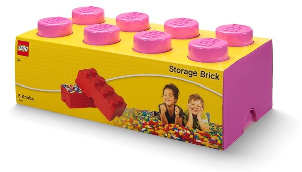 Tmavě růžový úložný box LEGO®