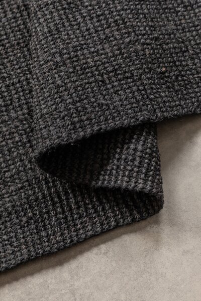 Hanse Home, Běhoun Bouclé Jute 105976 Black, 80x200, černá, chodba / předsíň