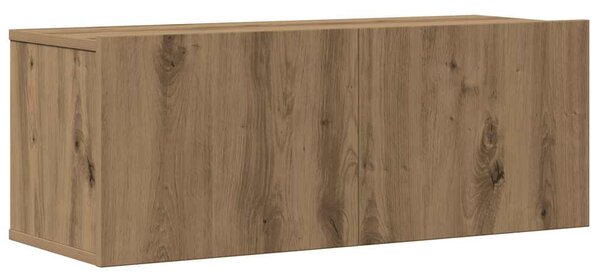Sada 4 kusů nástěnné TV skříňka dub artisan kompozitní dřevo 3329156