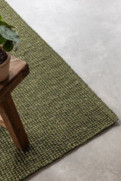 Hanse Home, Kusový koberec Bouclé Jute 105977 Jungle Green, 60x90, zelená, chodba / předsíň