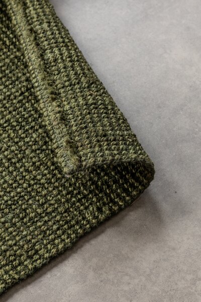 Hanse Home, Kusový koberec Bouclé Jute 105977 Jungle Green, 60x90, zelená, chodba / předsíň