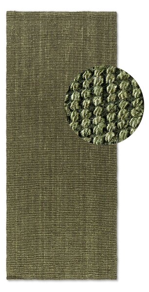 Hanse Home, Běhoun Bouclé Jute 105977 Jungle Green, 80x200, zelená, chodba / předsíň