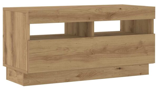 TV stolek s LED dub artisan 260x35x40 cm kompozitní dřevo 3329168