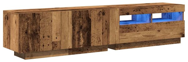 TV stolek s LED old wood 180x35x40 cm kompozitní dřevo 3329163