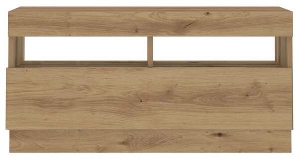 TV stolek s LED dub artisan 260x35x40 cm kompozitní dřevo 3329168