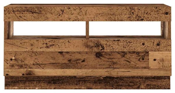 TV stolek s LED old wood 260x35x40 cm kompozitní dřevo 3329167