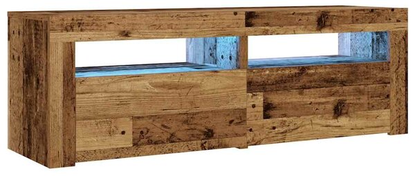 Noční stolky 2 ks s LED osvětlením starého dřeva 60 x 35 x 40cm 3329161