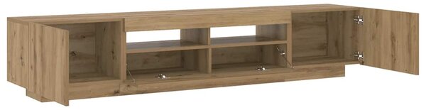 TV stolek s LED dub artisan 200x35x40 cm kompozitní dřevo 3329166