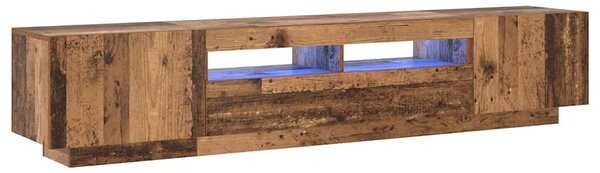 TV stolek s LED old wood 200x35x40 cm kompozitní dřevo 3329165