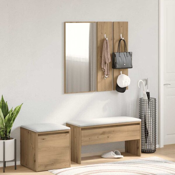 Sada nábytku do předsíně dub artisan kompozitní dřevo 3329172