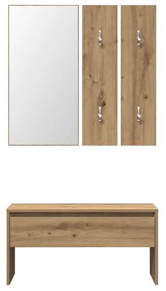 Sada nábytku do předsíně dub artisan kompozitní dřevo 3329172