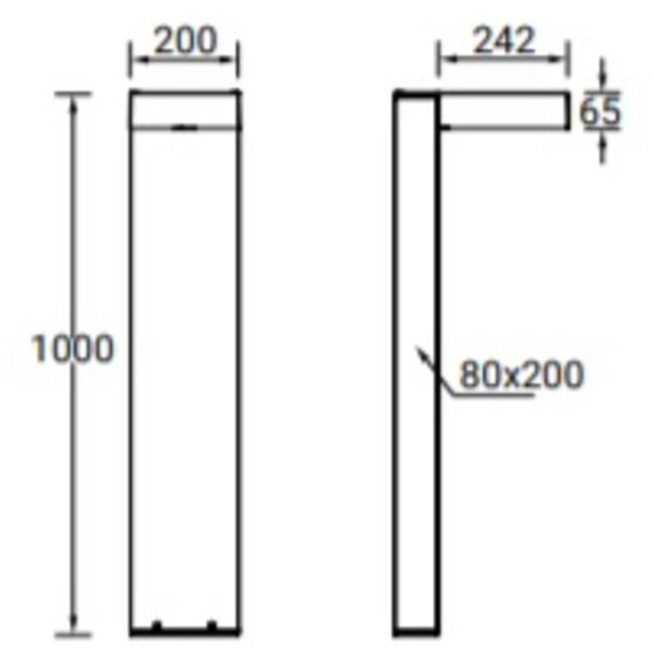 VÝPRODEJ VZORKU LIGMAN Venkovní sloupkové svítidlo LIGHT LINEAR PT 3000K 29W 2309lm IP65 černá RAL9011 (LGM LI-10021-T2-W30-01)
