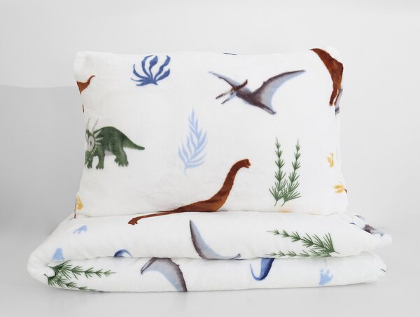 MK Lůžkoviny Mikroplyšové povlečení do postýlky Exclusive - Dinosauři
