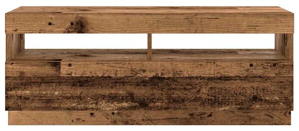 TV stolek s LED old wood 300x35x40 cm kompozitní dřevo 3329169