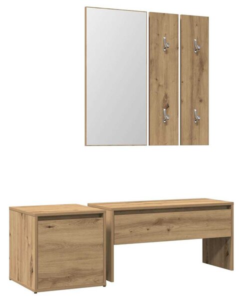 Sada nábytku do předsíně dub artisan kompozitní dřevo 3329172