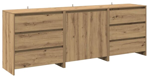 4dílný Příborník dub artisan kompozitní dřevo 3329180