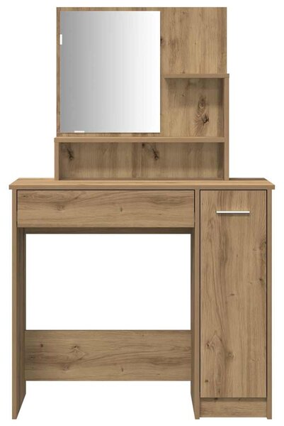 Sada toaletního stolku dub artisan kompozitní dřevo 3329192