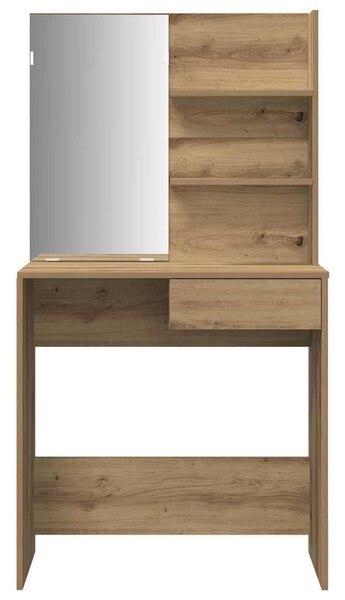 Sada toaletního stolku dub artisan kompozitní dřevo 3329190