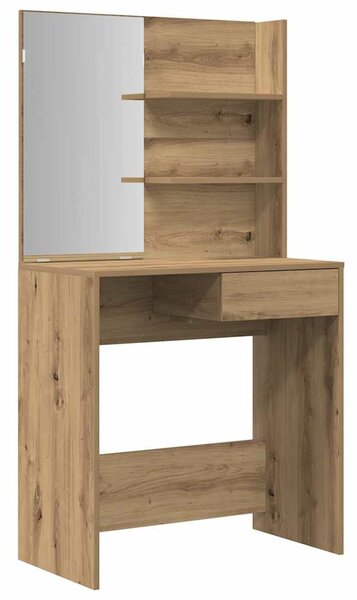 Sada toaletního stolku dub artisan kompozitní dřevo 3329190