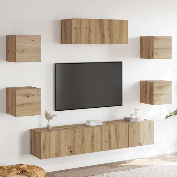 Sada 5 kusů nástěnné TV skříňka dub artisan 3329208