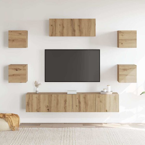 Sada 5 kusů nástěnné TV skříňka dub artisan 3329208