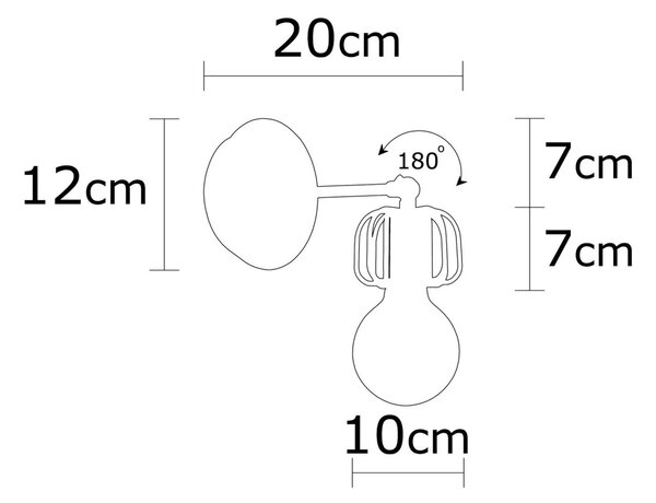 Opviq Nástěnná lampa Demre černá