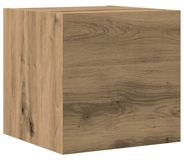 Sada 4 kusů nástěnné TV skříňka dub artisan kompozitní dřevo 3329220