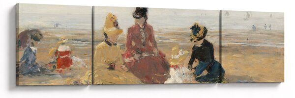 Obraz - Eugène Boudin, On the Beach, Trouville, reprodukce (170x50 cm)
