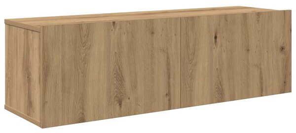 Sada 4 kusů nástěnné TV skříňka dub artisan kompozitní dřevo 3329218