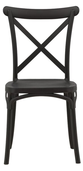 Jídelní židle Crosett, 2ks, černá, 55x52x90