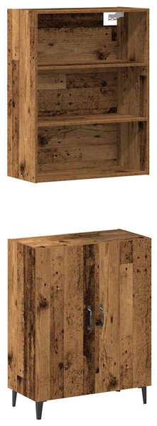 Příborník se nástěnná skříňka old wood kompozitní dřevo 3329223