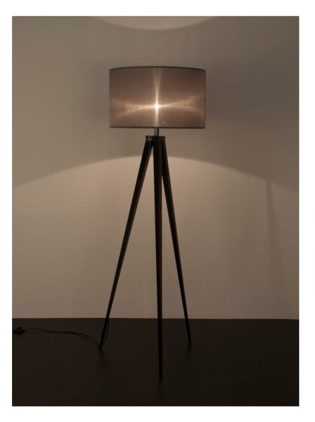 Černo-šedá stojací lampa Zuiver Tripod, ø 50 cm