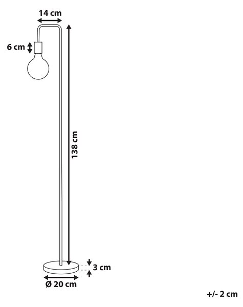 Stojací lampa SAVENA Kov Měděná