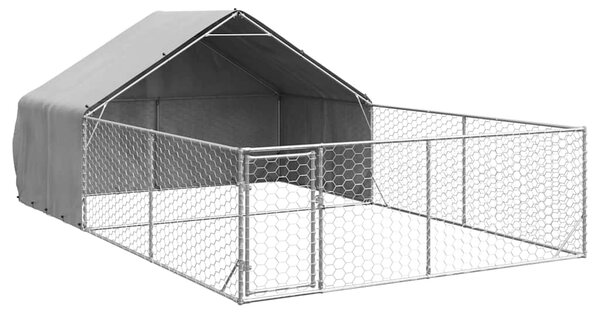 Venkovní psí kotec s výběhem 6x3x1,9 m pozinkovaná ocel 3329242