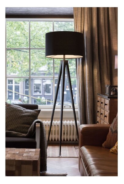 Černá stojací lampa Zuiver Tripod