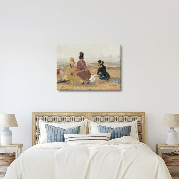 Obraz - Eugène Boudin, On the Beach, Trouville, reprodukce (70x50 cm)